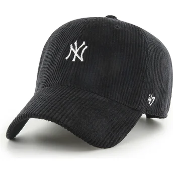 Șepci curbată negru bandă reglabilă Clean Up Cord Base Runner de New York Yankees MLB de 47 Brand