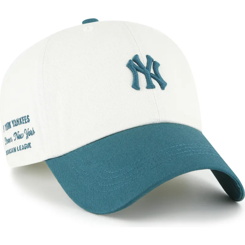 cap-curbata-beige-adjustable-strap-clean-up-contemporary-two-tone-de-new-york-yankees-mlb-de-47-brand