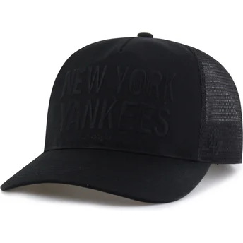 Schwarze Trucker-Cap mit schwarzem Logo Hitch Contemporary von New York Yankees MLB von 47 Brand