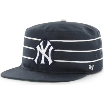 Marinblå platt snapback-keps Pillbox Golden Age New York Yankees MLB från 47 Brand