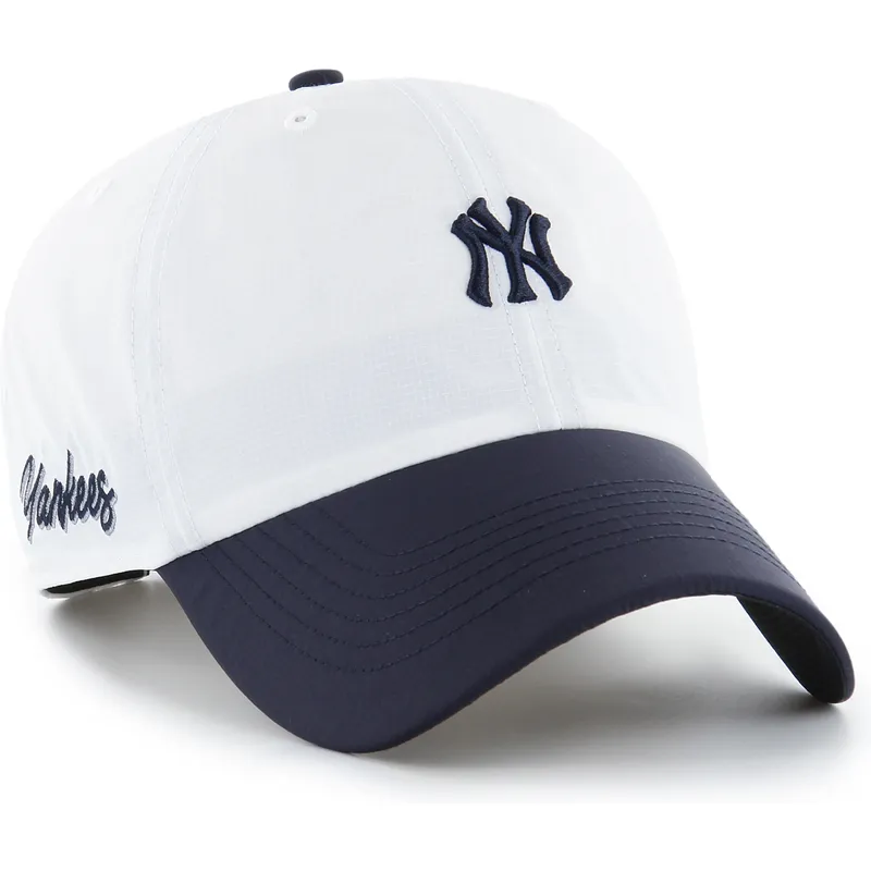 cap-curbata-white-adjustable-strap-clean-up-vista-mini-two-tone-de-new-york-yankees-mlb-de-47-brand