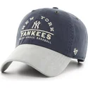 cap-curbata-navy-blue-adjustable-strap-clean-up-windham-suede-vintage-de-new-york-yankees-mlb-de-47-brand