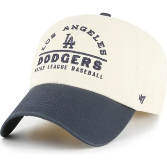 Casquette courbée beige et bleue marine ajustable Clean Up Windham Los Angeles Dodgers MLB 47 Brand