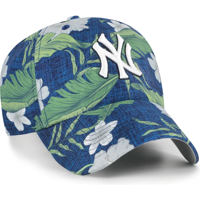 cappellino-curvo-blu-marino-regolabile-clean-up-beach-side-dei-new-york-yankees-mlb-di-47-brand