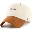 epci-curbata-bej-banda-reglabila-marron-clean-up-mini-script-suede-visor-de-new-york-yankees-mlb-de-47-brand