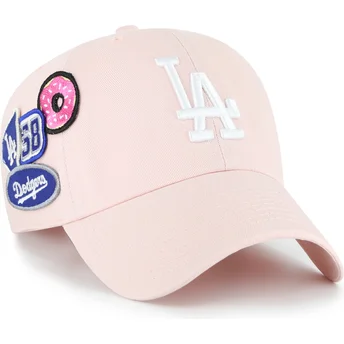 Casquette courbée rose ajustable Clean Up Badges Los Angeles Dodgers MLB 47 Brand