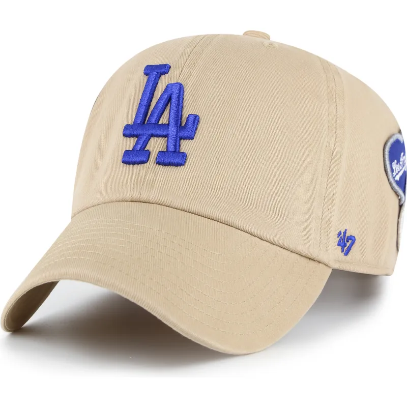 cap-curbata-khaki-adjustable-strap-clean-up-badges-de-los-angeles-dodgers-mlb-de-47-brand cap-curbata-khaki-adjustable-strap-clean-up-badges-de-los-angeles-dodgers-mlb-de-47-brand