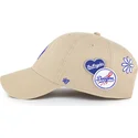 casquette-courbee-khaki-ajustable-clean-up-badges-los-angeles-dodgers-mlb-47-brand