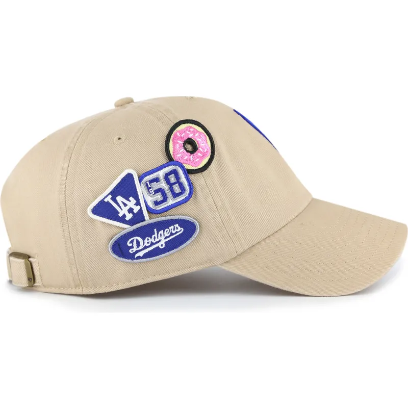 cap-curbata-khaki-adjustable-strap-clean-up-badges-de-los-angeles-dodgers-mlb-de-47-brand cap-curbata-khaki-adjustable-strap-clean-up-badges-de-los-angeles-dodgers-mlb-de-47-brand