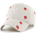 casquette-courbee-beige-ajustable-clean-up-scatter-new-york-yankees-mlb-47-brand