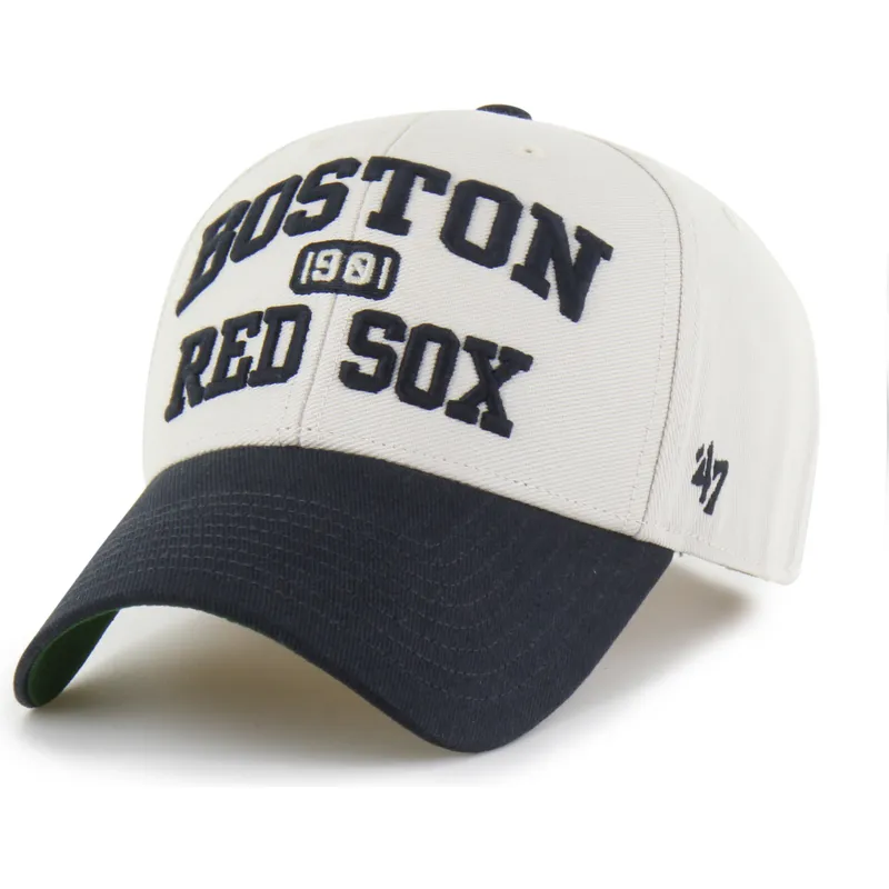 bojd-beige-och-marinbla-justerbar-keps-mvp-broke-line-fran-boston-red-sox-mlb-av-47-brand