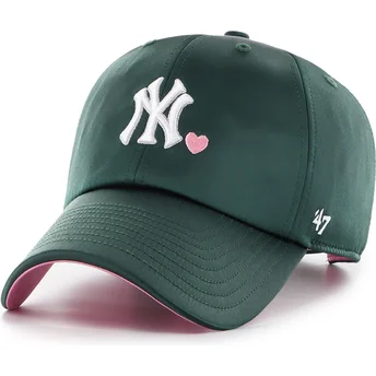 Cappellino curvo verde regolabile Clean Up With Love dei New York Yankees MLB di 47 Brand
