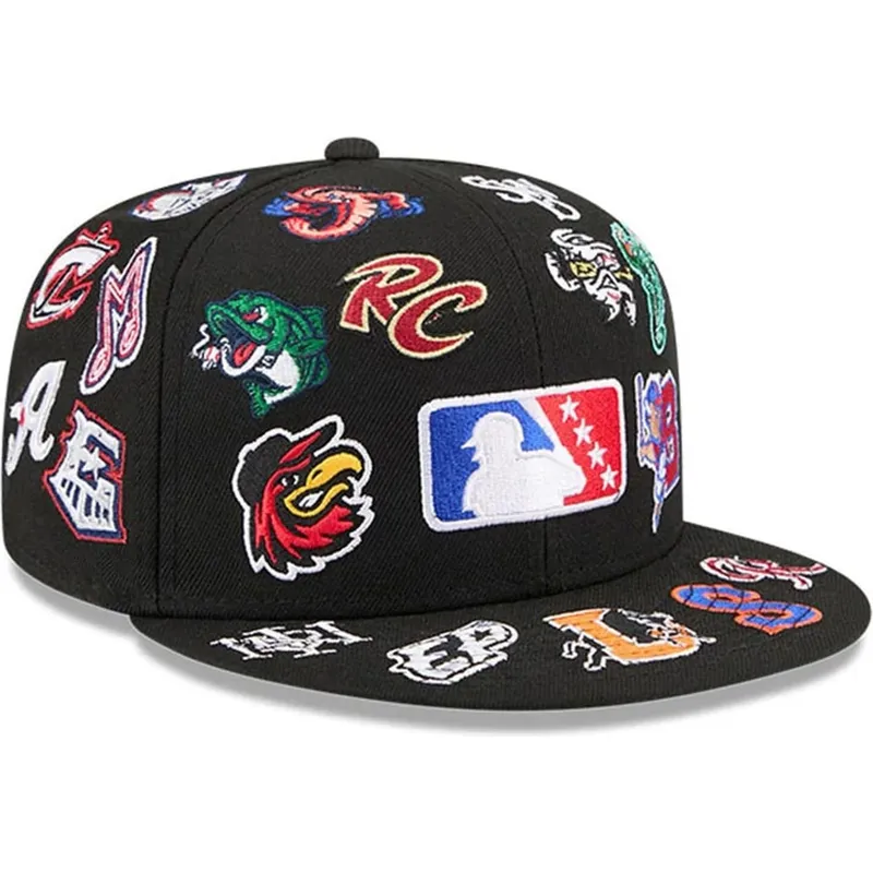 gorra-plana-negra-ajustada-59fifty-all-over-de-milb-de-new-era