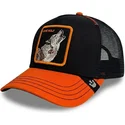 casquette-trucker-noire-et-orange-loup-solo-wolf-fab-farm-goorin-bros