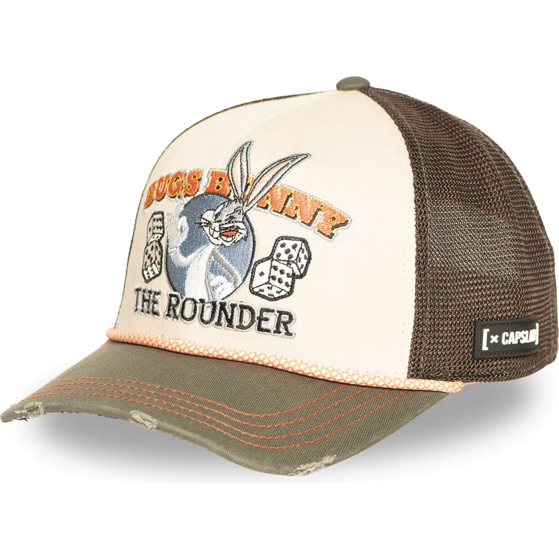 cappellino-trucker-marrone-e-verde-bugs-bunny-loo13-pcsmbub-looney-tunes-di-capslab
