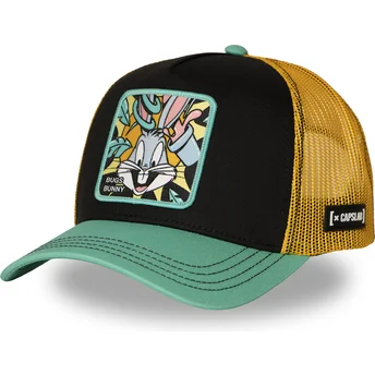 Czapka trucker czarna, żółta i zielona Bugs Bunny LOO13 BUGB Looney Tunes od Capslab