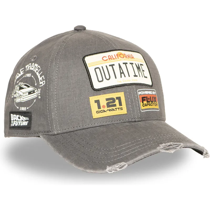 graue-gebogene-snapback-kappe-outatime-btf1-outb-back-to-the-future-von-capslab