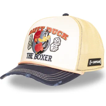 Trucker-Cap beige und marineblau Daffy Duck LOO13 PCSMCBB Looney Tunes von Capslab