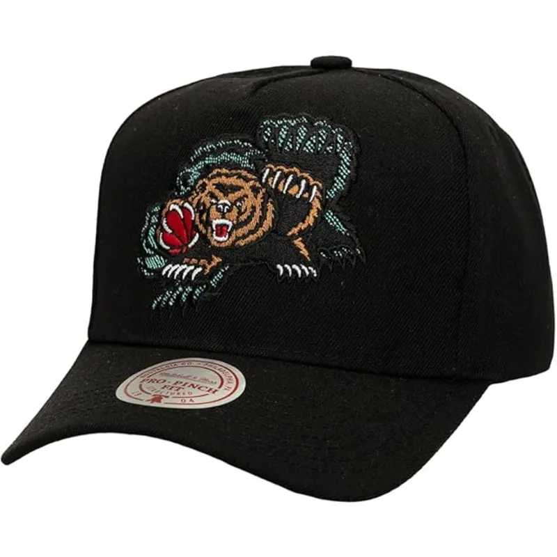 svart-kurvad-snapback-keps-tilted-pro-fran-vancouver-grizzlies-nba-av-mitchell-ness