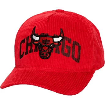 Șepci curbată roșu snapback Arch Stamp Pro de Chicago Bulls NBA de Mitchell & Ness