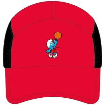 Cappellino curvo rosso snapback SMU2 DUNB I Puffi di Capslab