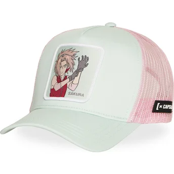 Casquette trucker verte et rose Sakura Haruno NS6 SAKB Naruto Capslab