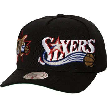 Cap curbată black snapback Busted Pro de Philadelphia 76ers NBA de Mitchell & Ness