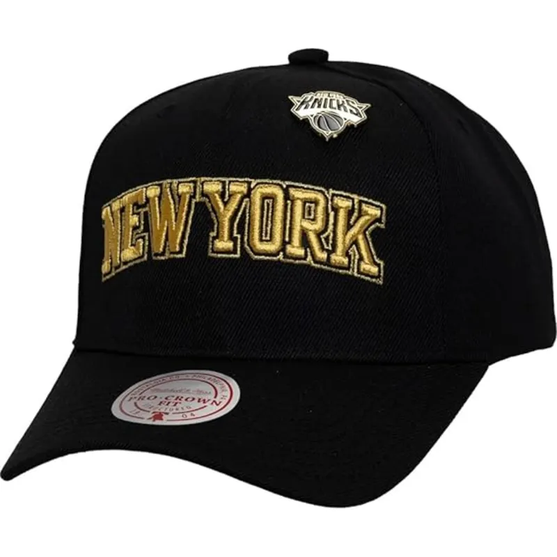 epci-curbata-negru-snapback-pinned-gold-pro-de-new-york-knicks-nba-de-mitchell-ness