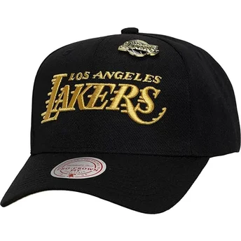 Czarna czapka z zakrzywionym daszkiem snapback Pinned Gold Pro Los Angeles Lakers NBA od Mitchell & Ness