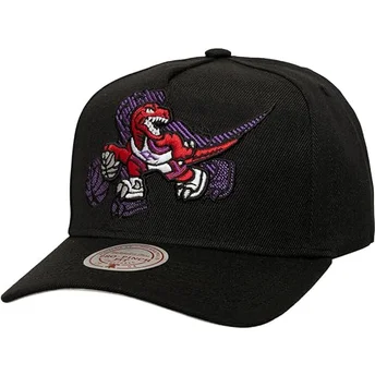 Cappellino curvo nero snapback Tilted Pro di Toronto Raptors NBA di Mitchell & Ness