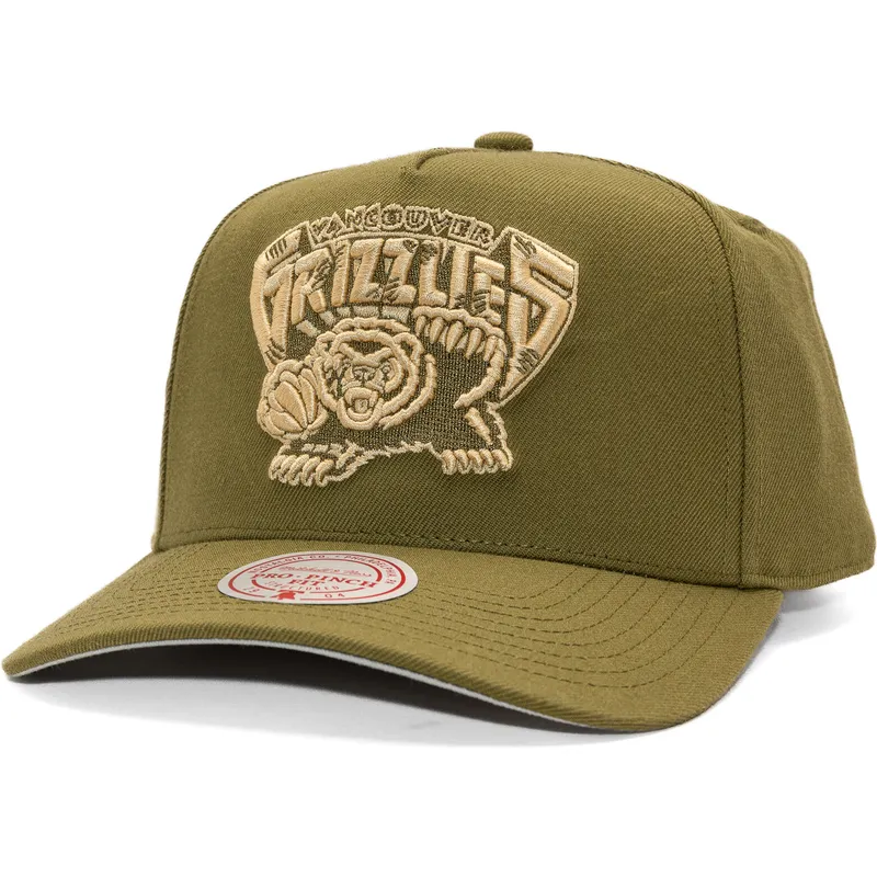 cap-curbata-green-snapback-fashion-basic-pro-de-vancouver-grizzlies-nba-de-mitchell-ness