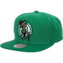 cappello-visiera-piatta-verde-snapback-team-ground-20-di-boston-celtics-nba-di-mitchell-ness
