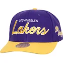 fioletowo-zolta-zakrzywiona-czapka-snapback-team-script-20-pro-los-angeles-lakers-nba-od-mitchell-ness