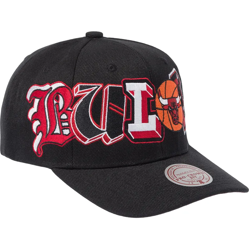 gorra-curva-negra-snapback-hyper-type-pro-de-chicago-bulls-nba-de-mitchell-ness