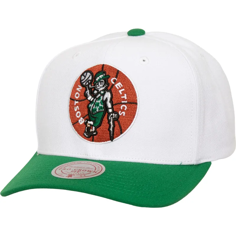 grune-gebogene-snapback-kappe-team-2-tone-20-pro-der-boston-celtics-nba-von-mitchell-ness