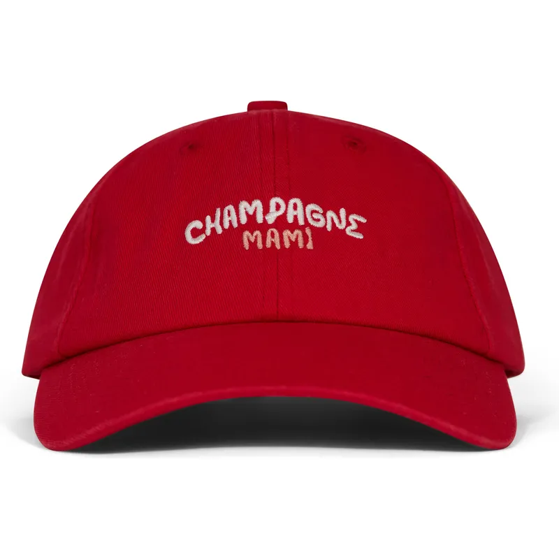 cappellino-curvo-rosso-regolabile-champagne-mami-di-pica-pica