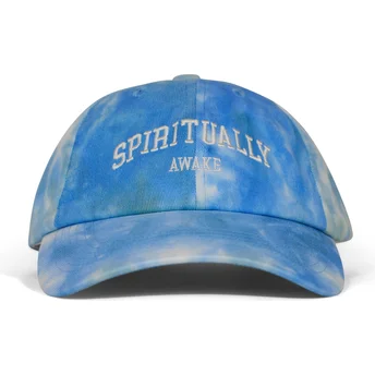 Blaue verstellbare Curved Cap Spiritually Awake Batik von Pica Pica