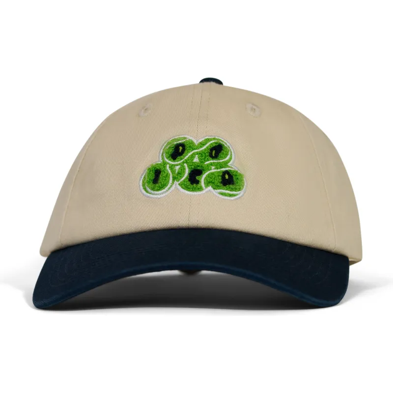 gorra-curva-beige-y-azul-marino-ajustable-tennisballs-de-pica-pica