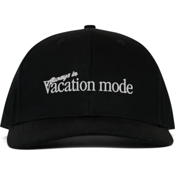 Pica Pica Curved Brim Vacation Mode Black Snapback Cap