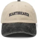 pica-pica-curved-brim-heartbreaker-beige-and-black-adjustable-cap