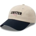 cappellino-curvo-beige-e-blu-marino-regolabile-lobster-slut-di-pica-pica