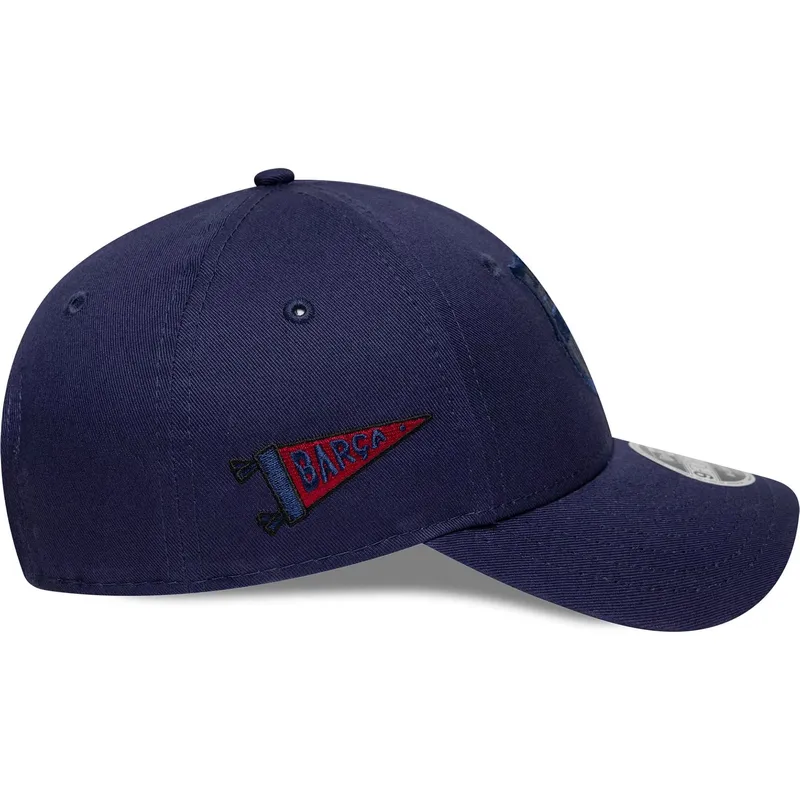 marineblaue-gebogene-snapback-kappe-fur-kinder-9forty-m-crown-graphic-von-fc-barcelona-laliga-von-new-era