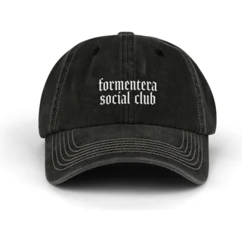 Șepci curbată negru reglabilă Formentera Distressed Washed de Pica Pica