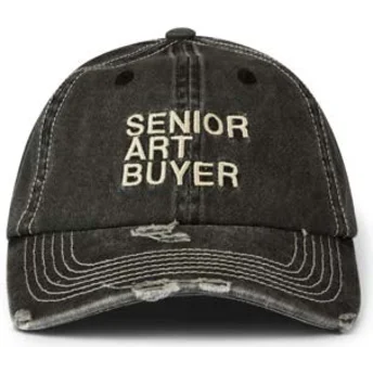 Șepci curbată negru bandă reglabilă Senior Art Buyer Washed de Pica Pica