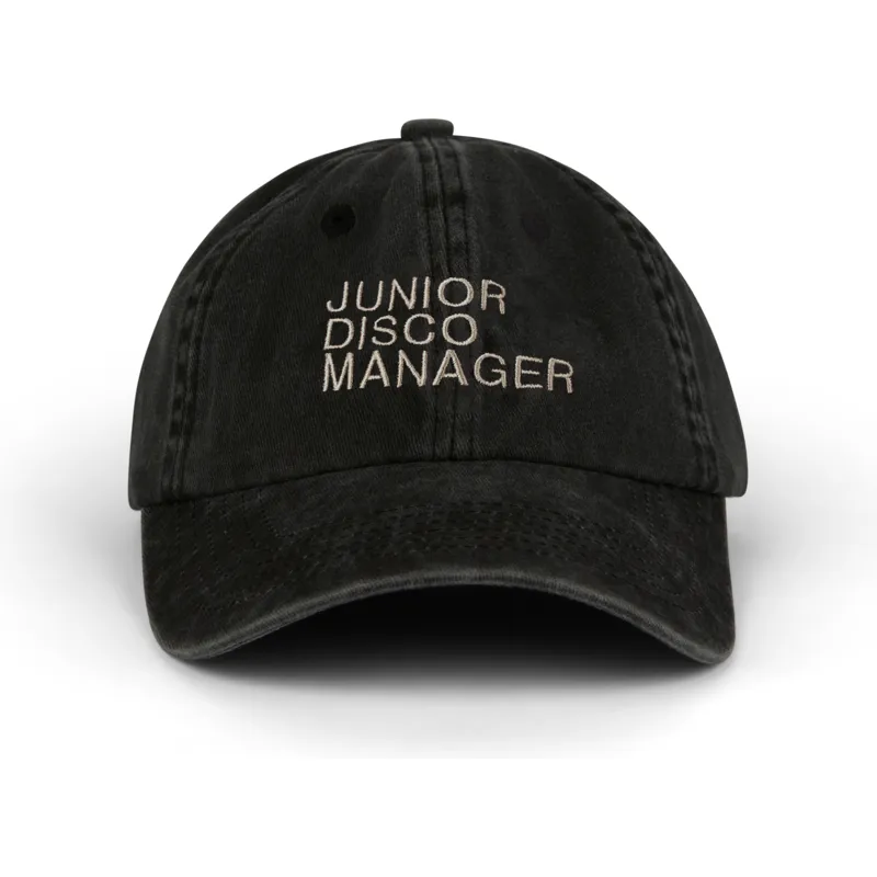schwarze-verstellbare-curved-cap-junior-disco-manager-washed-von-pica-pica