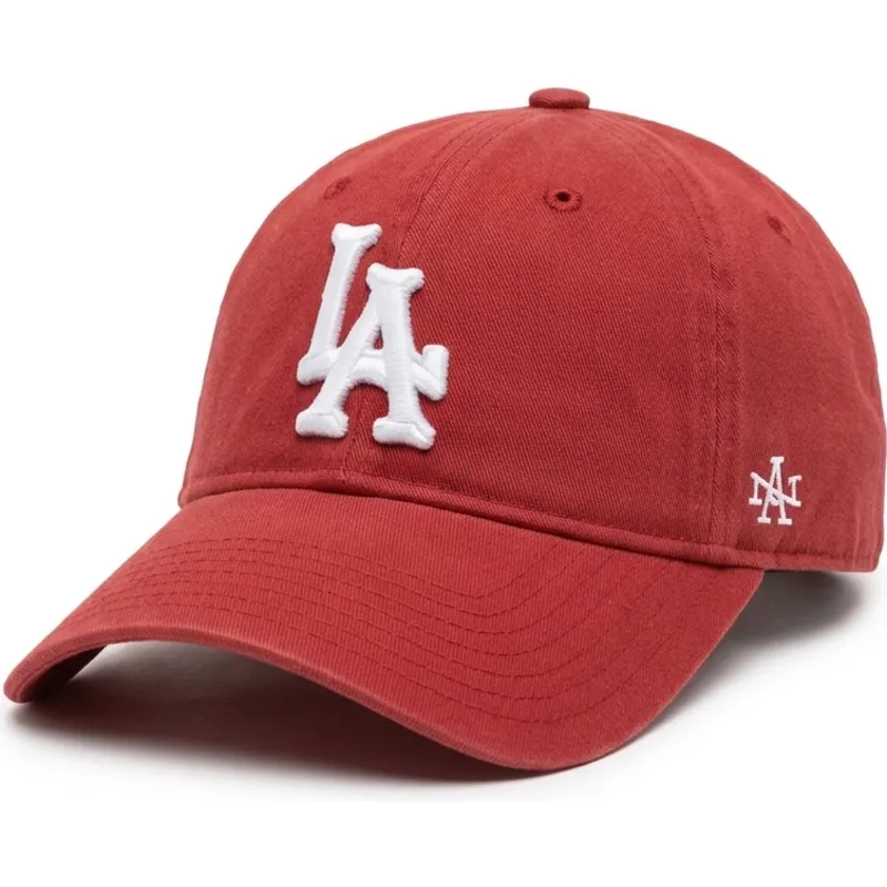 american-needle-curved-brim-archive-los-angeles-dodgers-mlb-red-adjustable-cap