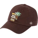 cappellino-curvo-marrone-regolabile-twin-palms-village-ballpark-di-american-needle