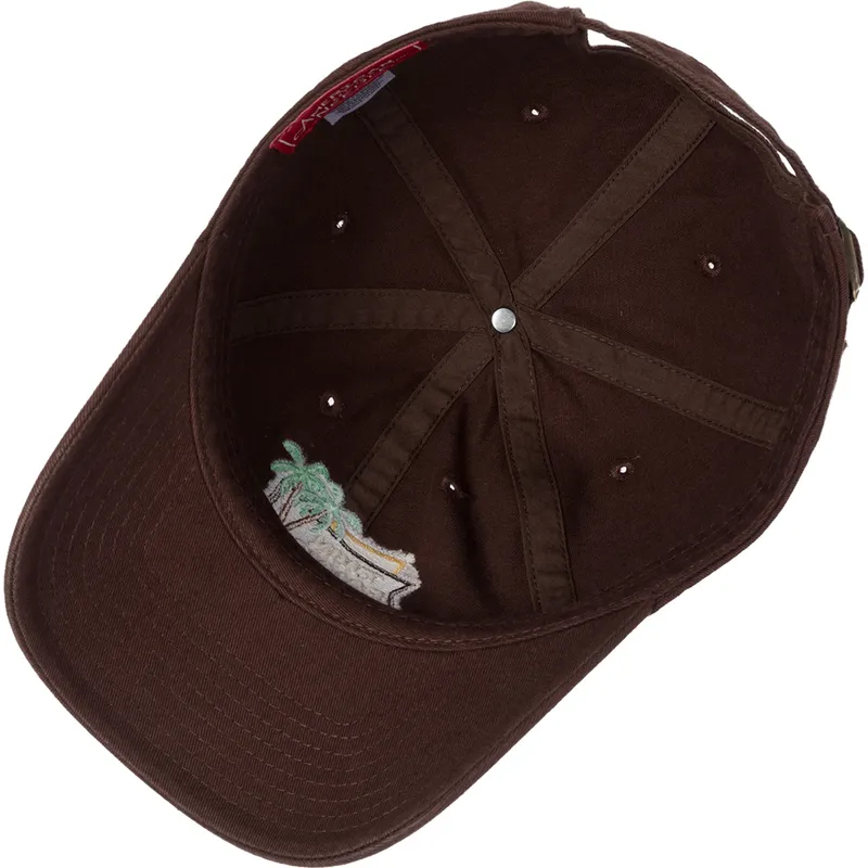 braune-verstellbare-curved-cap-twin-palms-village-ballpark-von-american-needle