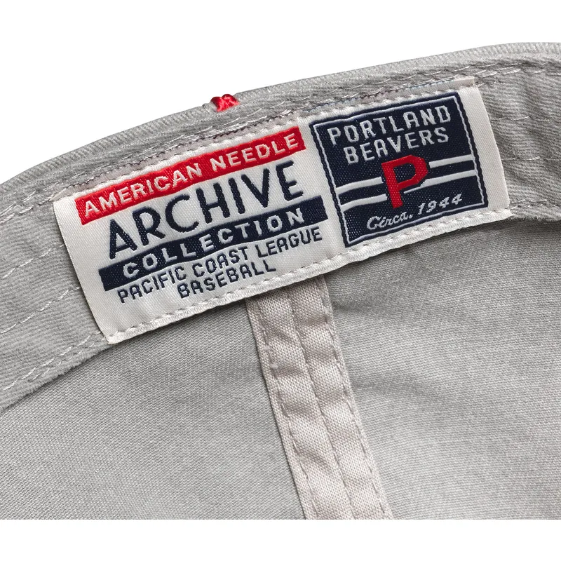 cappellino-curvo-grigio-regolabile-archive-dei-portland-beavers-milb-di-american-needle
