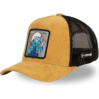 Cap curbată brown snapback Handy Smurf The Smurfs de Capslab